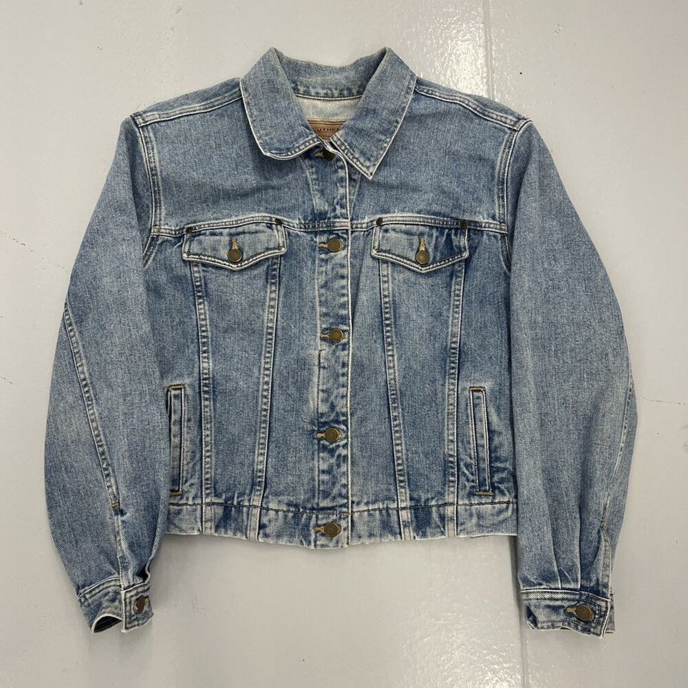 Vintage 90s Liz Claiborne Blue Boxy Denim Jacket